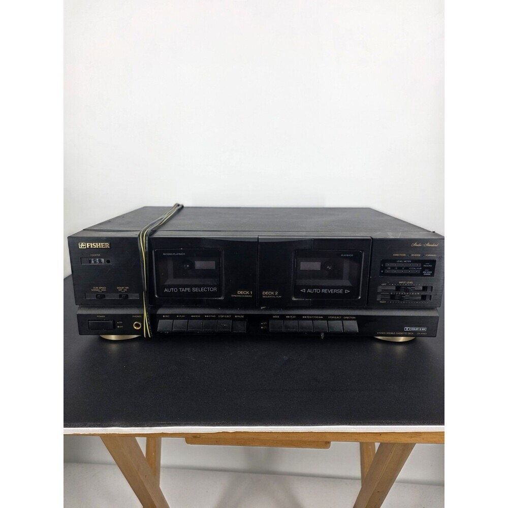 Fisher CR-W683 Studio Standard Double Cassette Deck Tape Player Dolby NR Tested